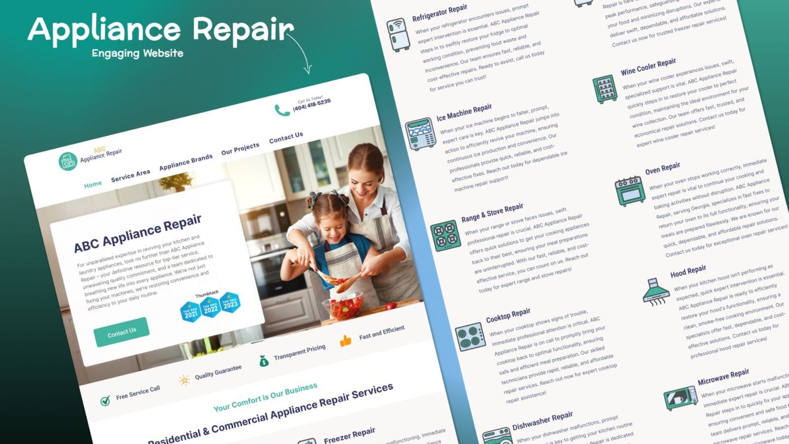 ABC Appliance Repair — Web Design Case Study