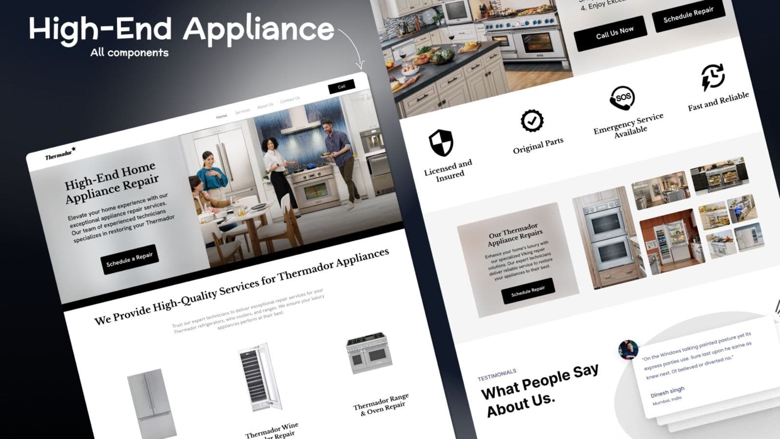 Thermador Appliance Repair — Web Design Case Study
